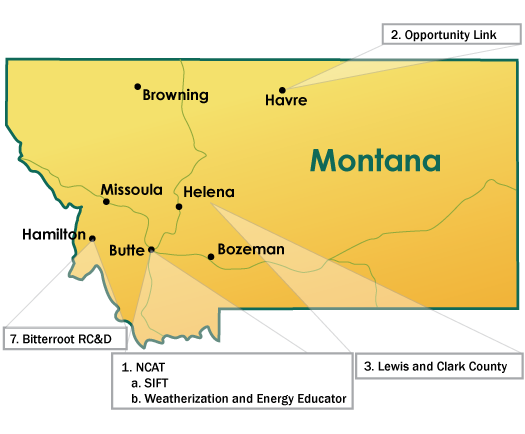 Map of Montana Locations
