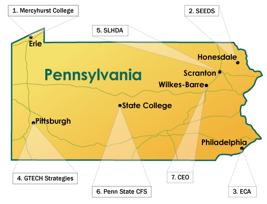 State Map of Pennsylvania