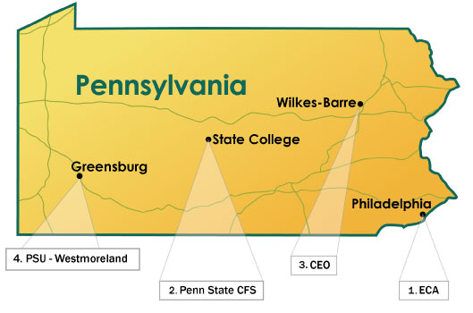 State Map of Pennsylvania