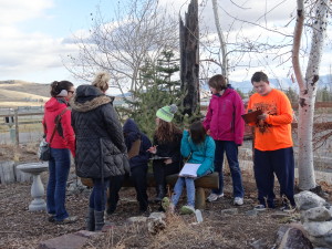 Working with students at DeSmet School in Missoula to conduct an audit of their school garden