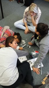 Box Elder Students working with robotics